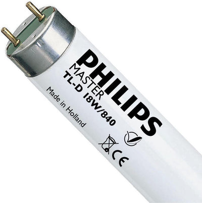 Philips tube fluorescent 18w 840 master super 80 blanc froid (u) | 25 pièces