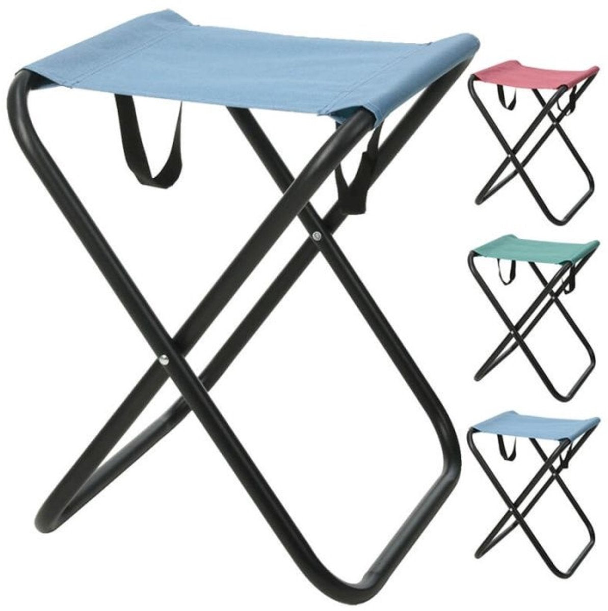 Tabouret pliant Redcliffs en métal 3 axes. couleur
