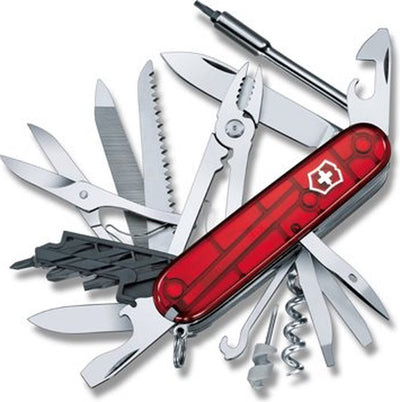 Victorinox cyber outil 41 fonctions rouge transparent