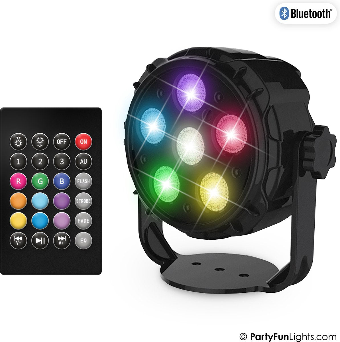 Lampes de fête - 6 LED - par - lampe disco - USB - avec télécommande