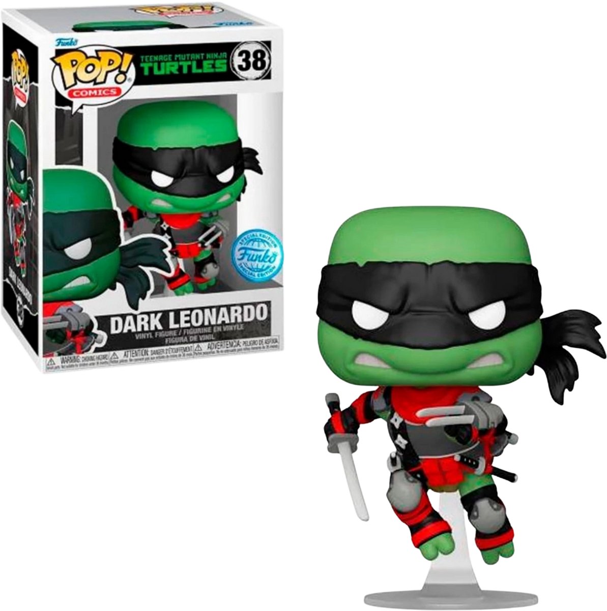 Funko-pop ! bandes dessinées : Tortues Ninja adolescentes mutantes - Dark Leonardo #38 édition spéciale exclusive