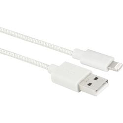 Act USB A To Lightning Load Data Cable 1m Nylon White