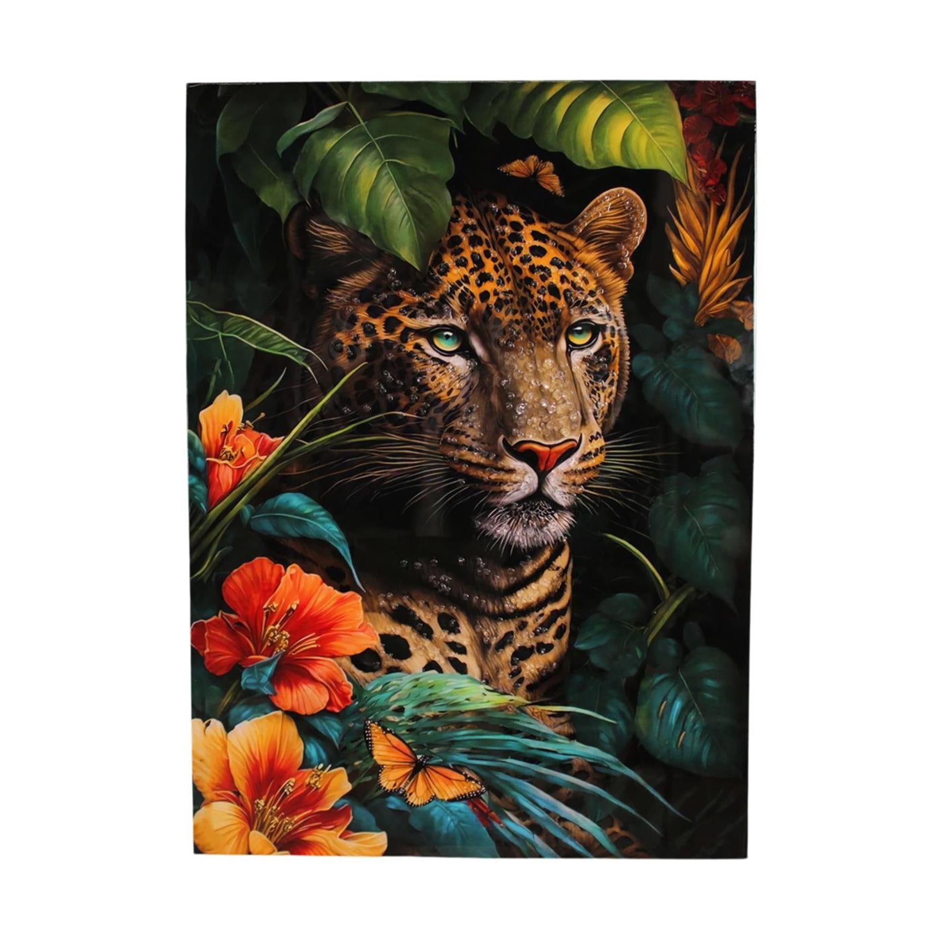 Dijk natural collections art mural toile léopard brillant 70x100cm