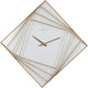 Nexttime tournant carré – grande horloge murale – 85 × 85 cm – métal – or blanc