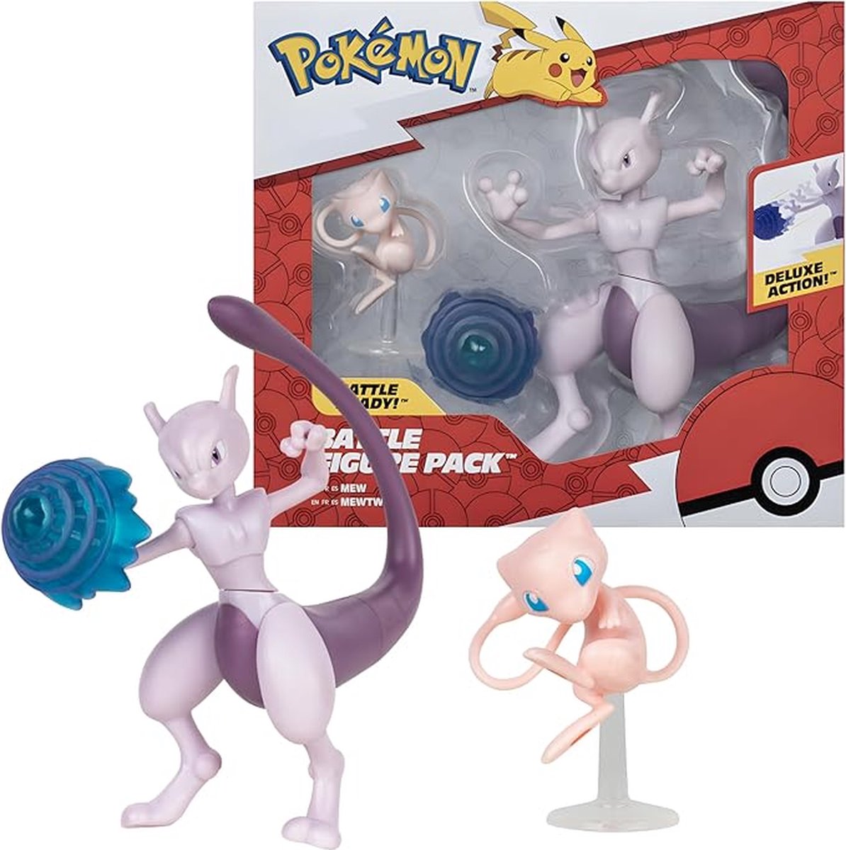 Pokémon Battle Figures 2 Pack Mew Mewtu 12 cm