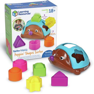 Ressources d'apprentissage, jouets de motricité - Spike le trieur de forme de hérisson à moteur fin. - 3+