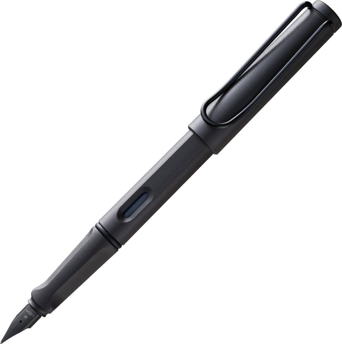 Stylo plume Lamy Safari Umbra - avec poignée ergonomique, plume en acier noir d'épaisseur d'écriture EF - plastique ASA résistant - avec cartouche d'encre T 10 bleue