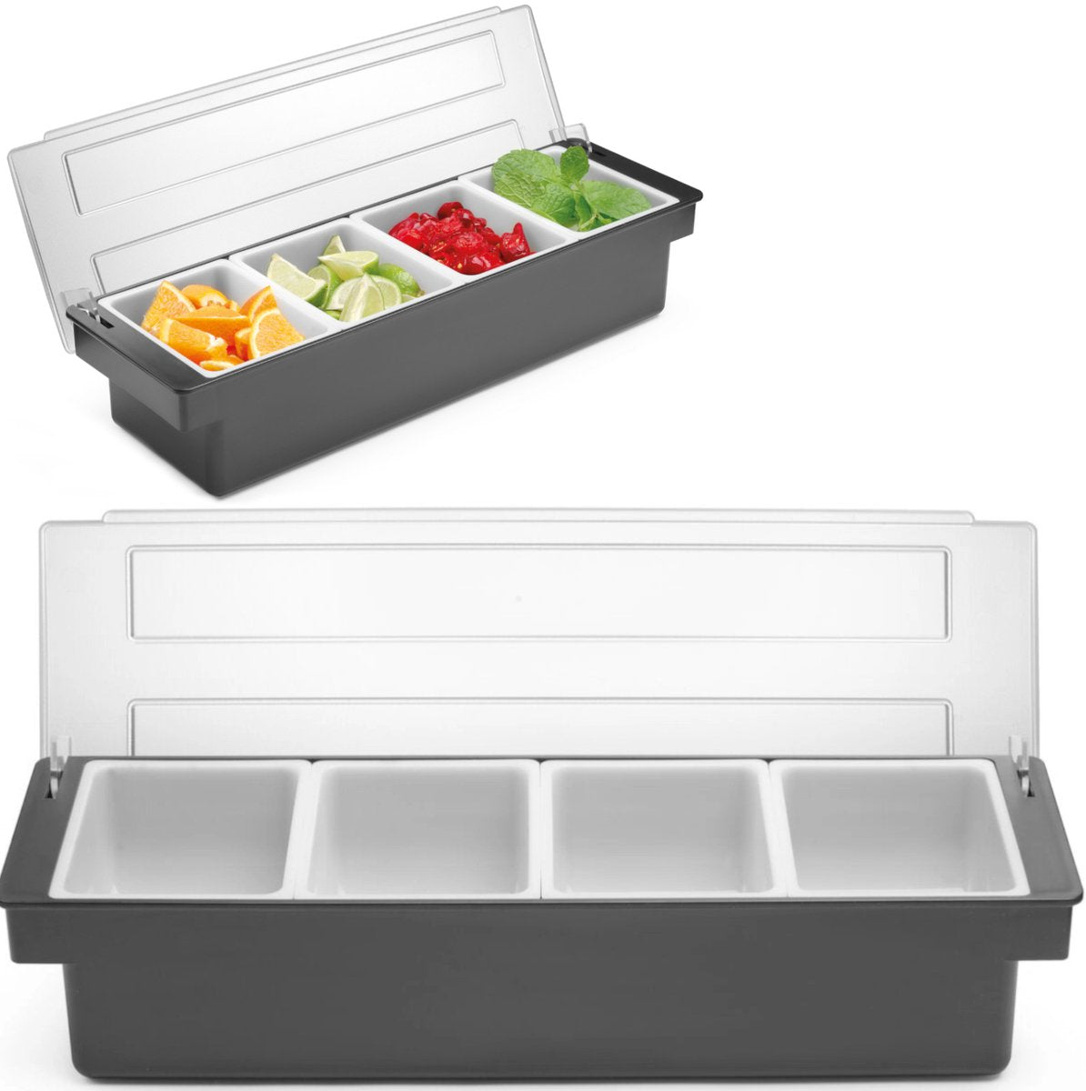 Bar up - porte-portion bar - noir - 4 compartiments - hanches et abdominaux