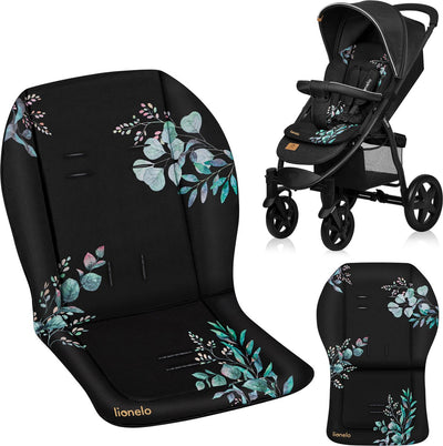 Doublure de siège Lionelo - insert de coussin de poussette universel - conception double face - tissu hydrophobe - ajustement flexible - lavable - confortablement doux - moments d'or