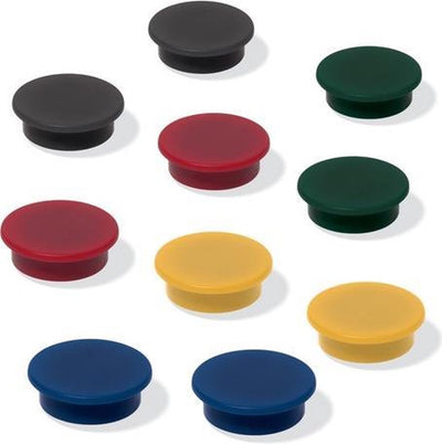 Aimants Sigel - meet up - pour tableau blanc - 25 mm - 10 pièces - noir - si-mu197