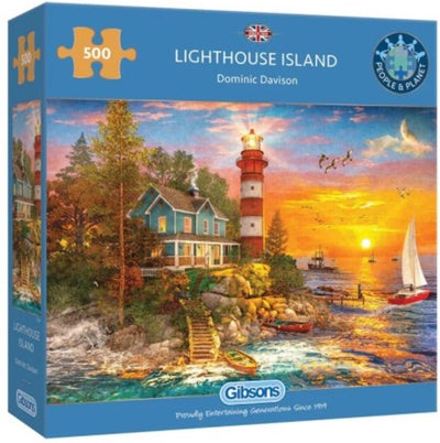 Gibsons - île phare (par dominic davison) - 500 pièces 48×34cm (l×h) - puzzle pour adultes