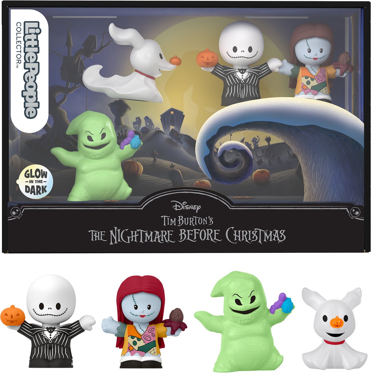 Mattel l'étrange Noël de Monsieur Jack - Fisher-Price Little People collector mini figurines 4-pack 7 cm