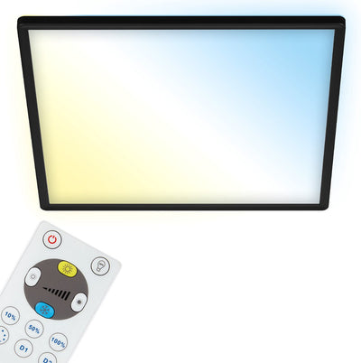 Briloner slim - Plafonnier LED - dimmable - CCT - rétroéclairage - noir - 22w