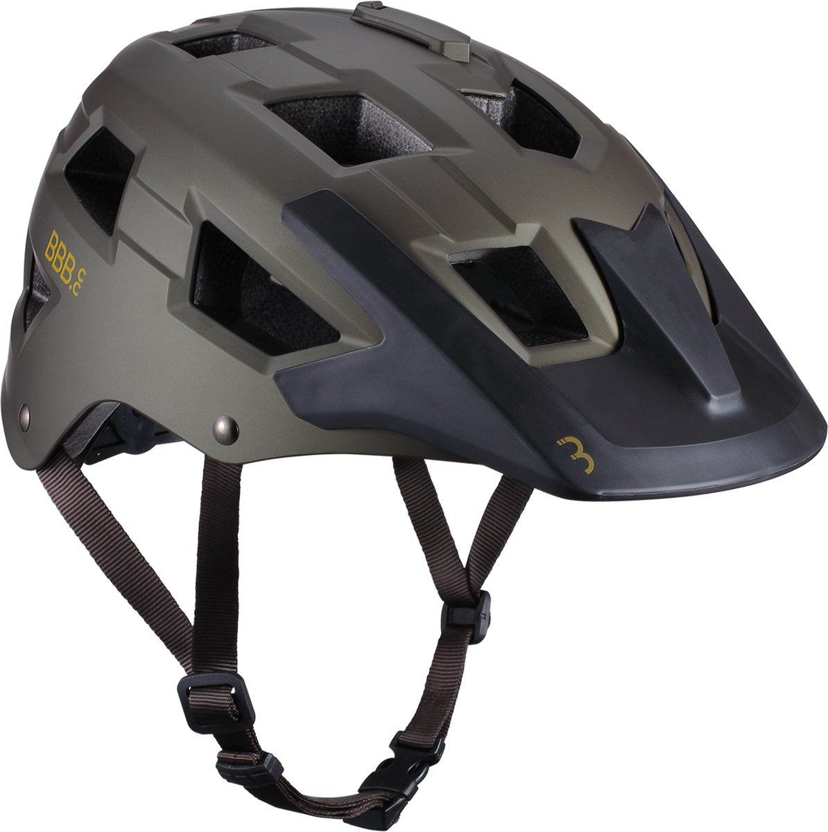 Bbb casque de cyclisme vtt nanga - avec support pour caméra ou éclairage - rembourrage lavable - casque de vélo adultes : hommes femmes - vert olive mat - l - bhe-54
