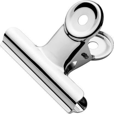 Pince bouledogue Westcott - 64,8x15 mm - métal - argent - 10 pièces - pince à papier - ac-e10904