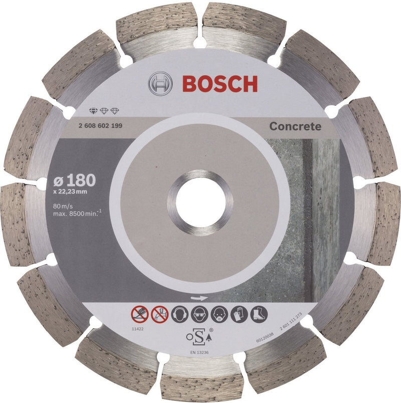 Bosch - disque à tronçonner diamanté standard pour béton 180 x 22,23 x 2 x 10 mm