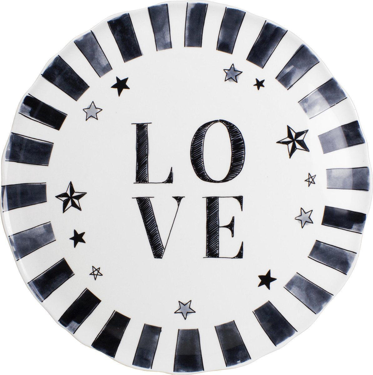 Blond Amsterdam -x noir - assiette love - 31 cm