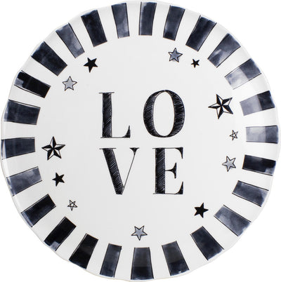 Blond Amsterdam -x noir - assiette love - 31 cm