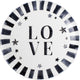 Blond Amsterdam -x noir - assiette love - 31 cm