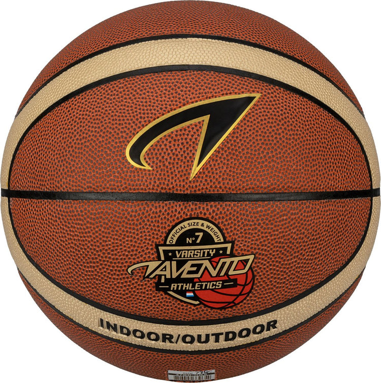 Ballon de basket Avento - taille 7 - athlétisme universitaire - orange noir