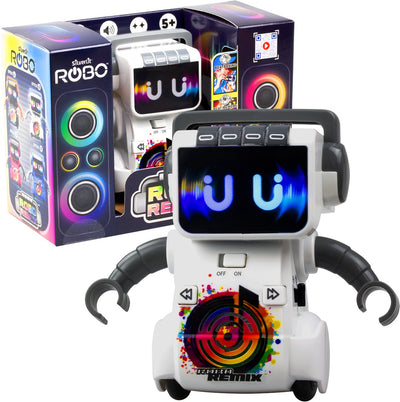 Silverlit robo remix blanc - robot jouet interactif avec jeux de lumière, de son et de musique - danse en musique