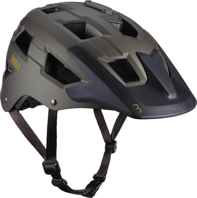 Bbb casque de cyclisme vtt nanga - avec support pour caméra ou éclairage - rembourrage lavable - casque de vélo adultes : hommes femmes - vert olive mat - m - bhe-54