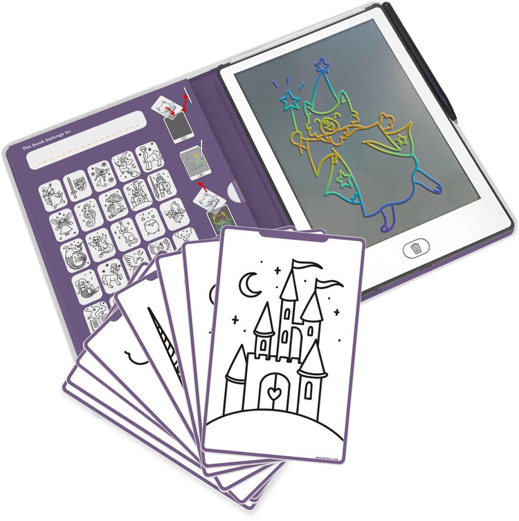 Kidywolf - mini tablette à dessin kidydraw pour enfants - thème il était une fois - éducatif - 4+ ans