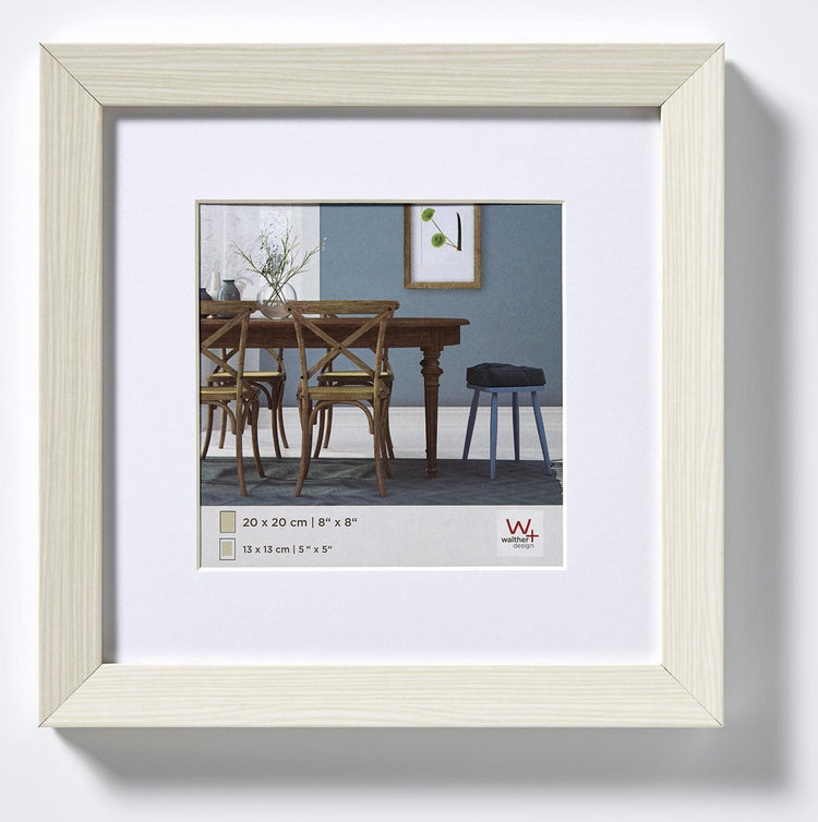 Walther fiorito - cadre en bois mdf - format photo 30x30 cm - blanc