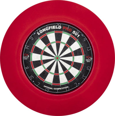Engelhart LED Dartboard Surround Rouge - Éclairage de la cible avec 90 LED - Anneau de protection de 3 cm d'épaisseur - Protection murale pour fléchettes - Longfield