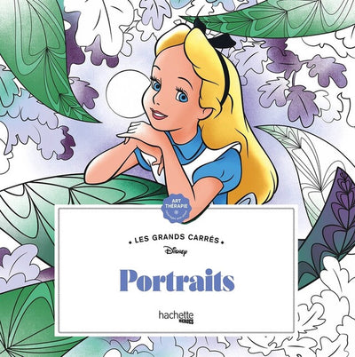 Hachette héros les grands carrés portraits disney - hachette - livre de coloriage pour adultes