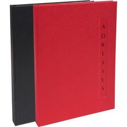 Carnet d'adresses exacompta 18700e carton, papier rouge, noir