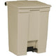 Poubelle à pédale Rubbermaid 76052565 polyéthylène crème