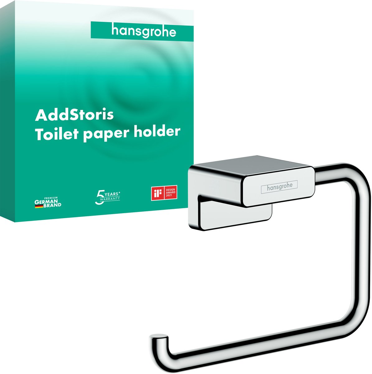 Hansgrohe addtoris porte-rouleau de papier toilette sans rabat chromé