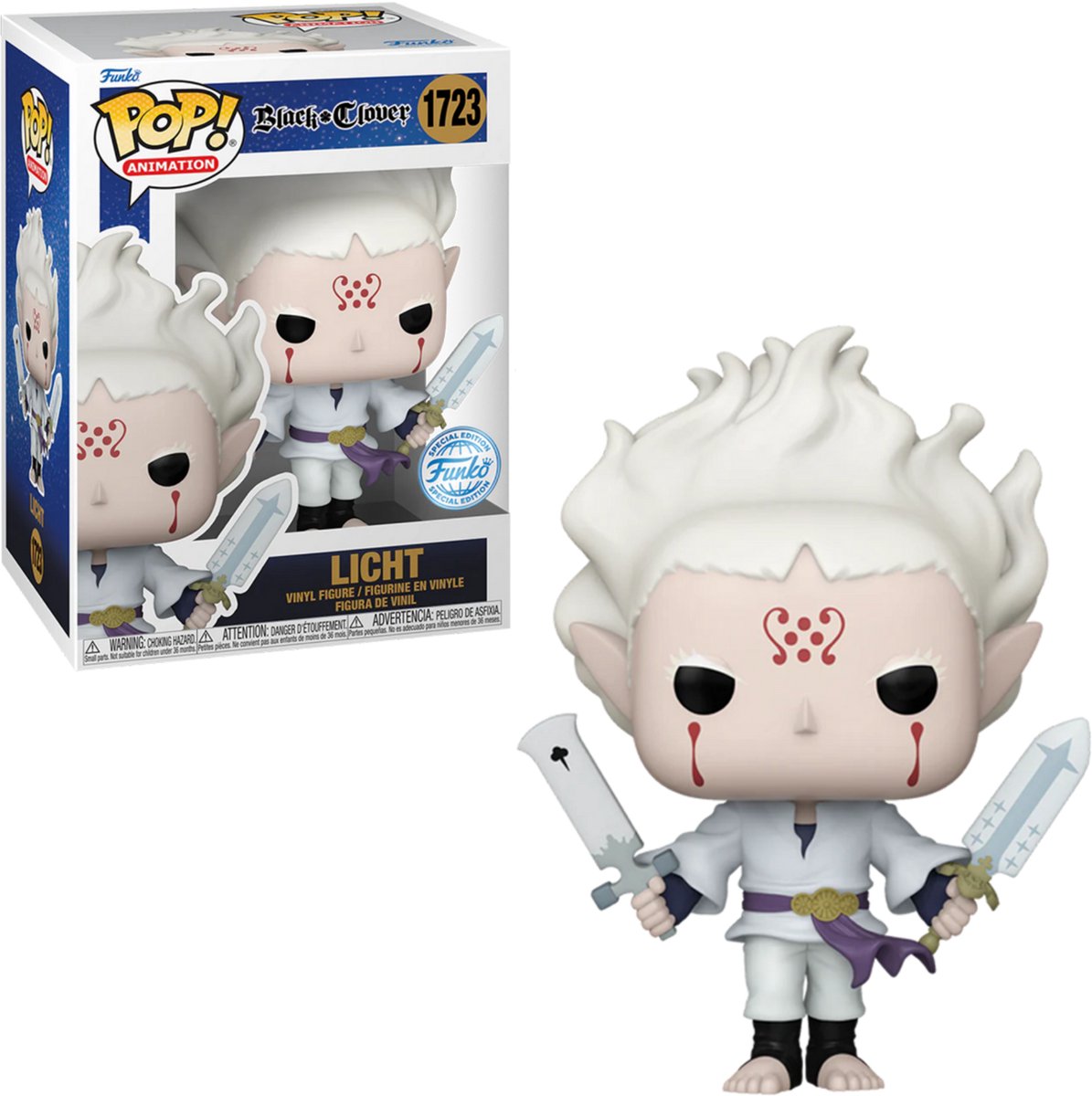 Funko-pop ! animation : trèfle noir - lumière #1723 cc exclusif