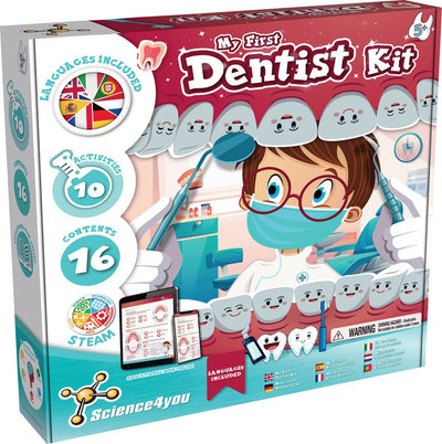 Science 4 you kit de démarrage dentiste science4you – coffret d'expérimentation pédagogique – coffret de jeu dentiste pour enfants – à partir de 5 ans