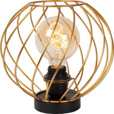 Lucide danza - lampe de table - ø 25 cm - 1xe27 - laiton doré mat