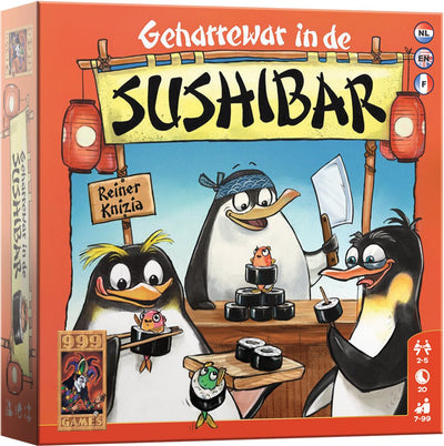 999 Games Dobbelspel Harrewar dans le Sushibar 30 pièces (NL)