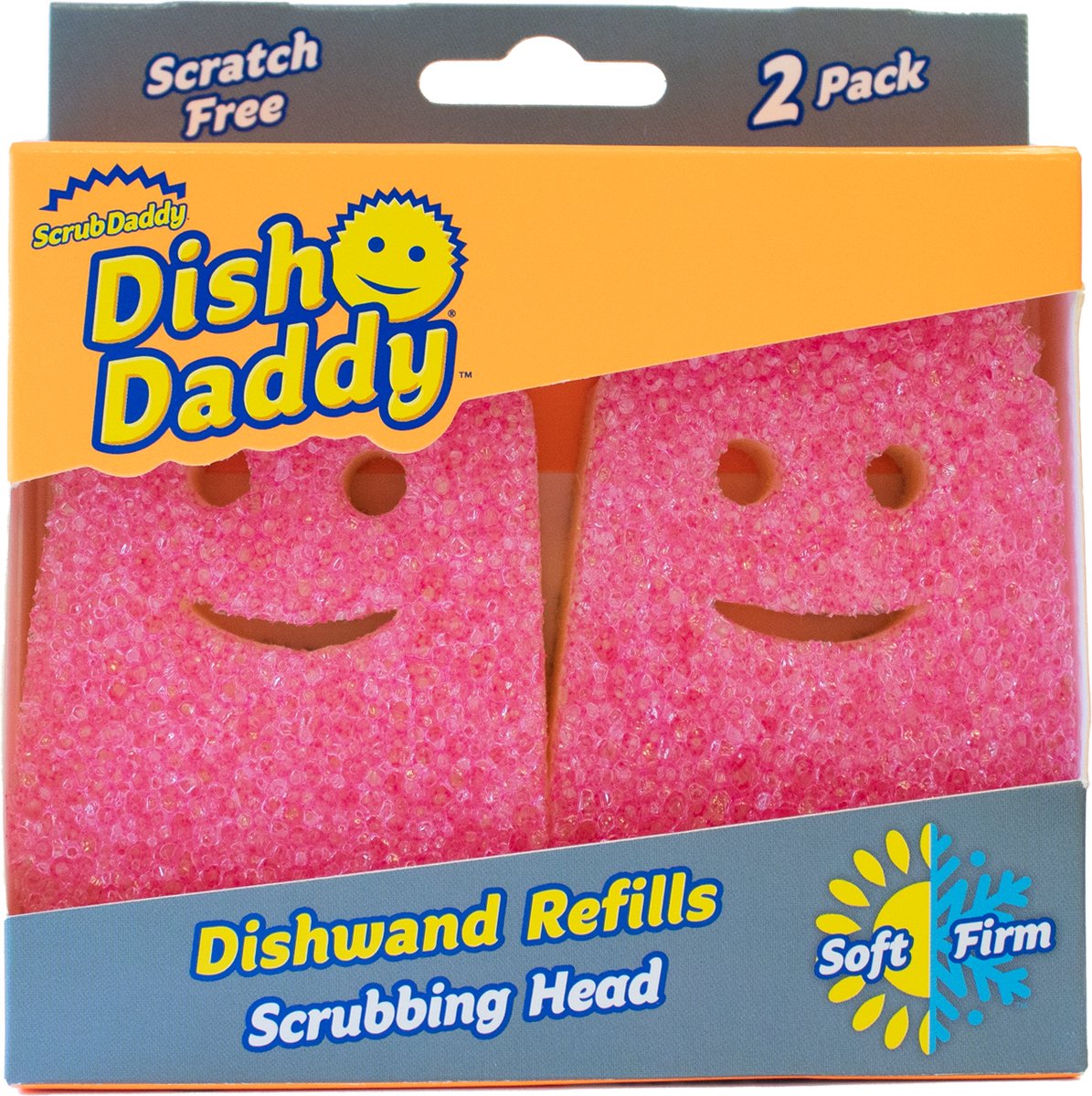Recharge brosse à vaisselle Scrub Daddy Dish Daddy – rose – 2 pièces