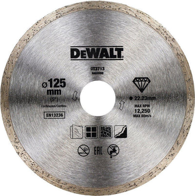 Dewalt dt3713 lame de scie diamantée bande solide 125x22,23mm