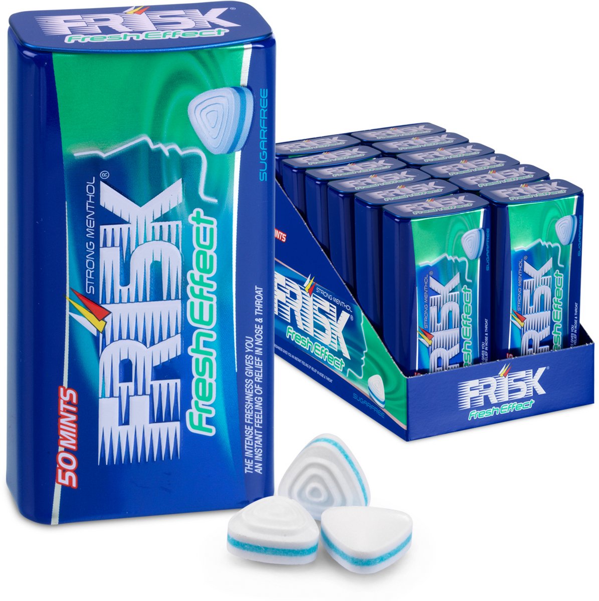 Frisk effet frais menthol fort - fabricants frais - sans sucre - 1x12 pièces