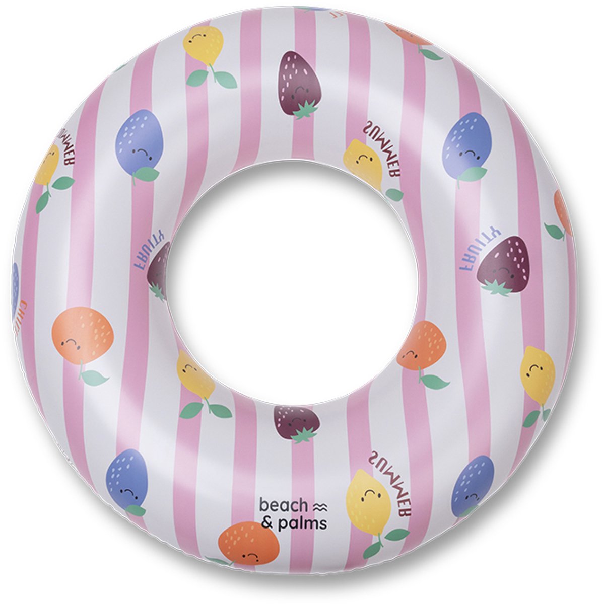 Swim essentials beach palms - piscine - ø90 cm - multicolore - fruits d'été rayés - enfant