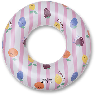 Swim essentials beach palms - piscine - ø90 cm - multicolore - fruits d'été rayés - enfant