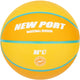 Ballon de basket New Port - mini - jaune orange - taille 1 - caoutchouc butyle