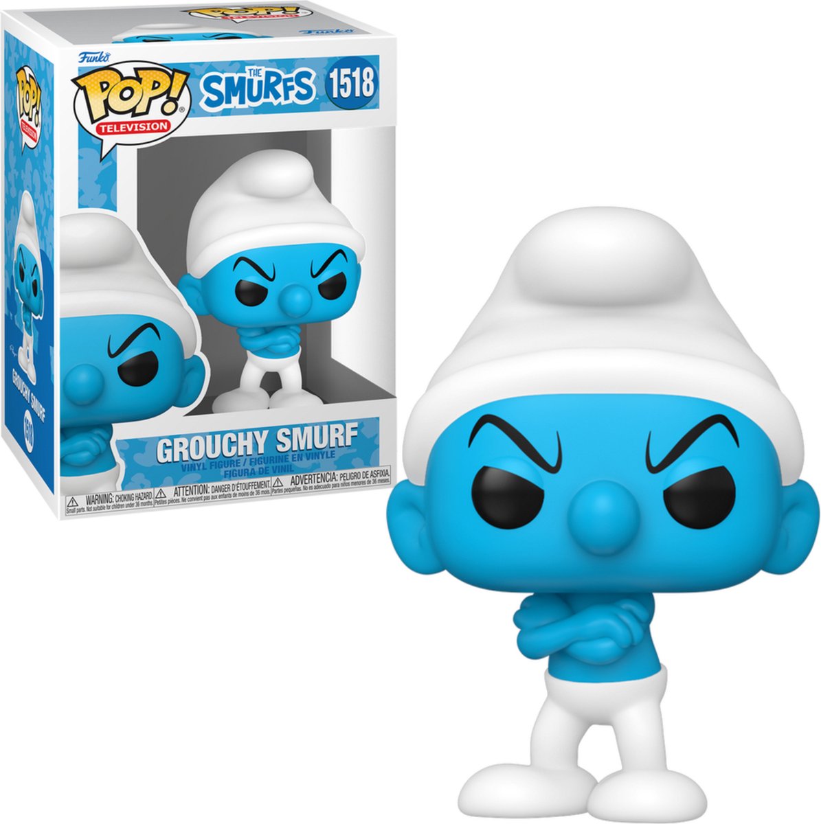 Funko-pop ! télévision : les schtroumpfs - schtroumpf grincheux #1518