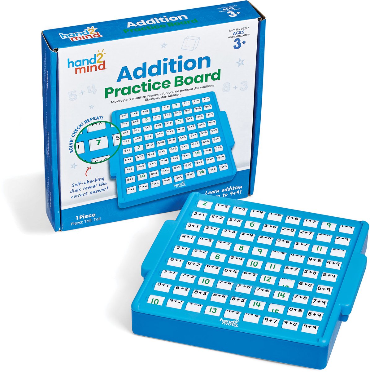 Tableau mathématique d'addition interactif de ressources d'apprentissage - jouets éducatifs. - 3+