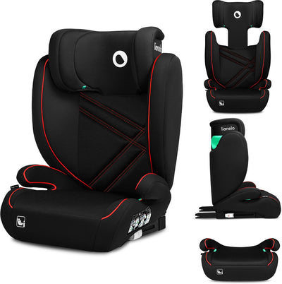 Lionelo Hugo i-size – siège auto – 100-150 cm – ceinture isofix – appui-tête réglable – protection latérale avancée – mousse à mémoire de forme – rembourrage lavable – grandit avec vous – siège confortable – i-size standard r129