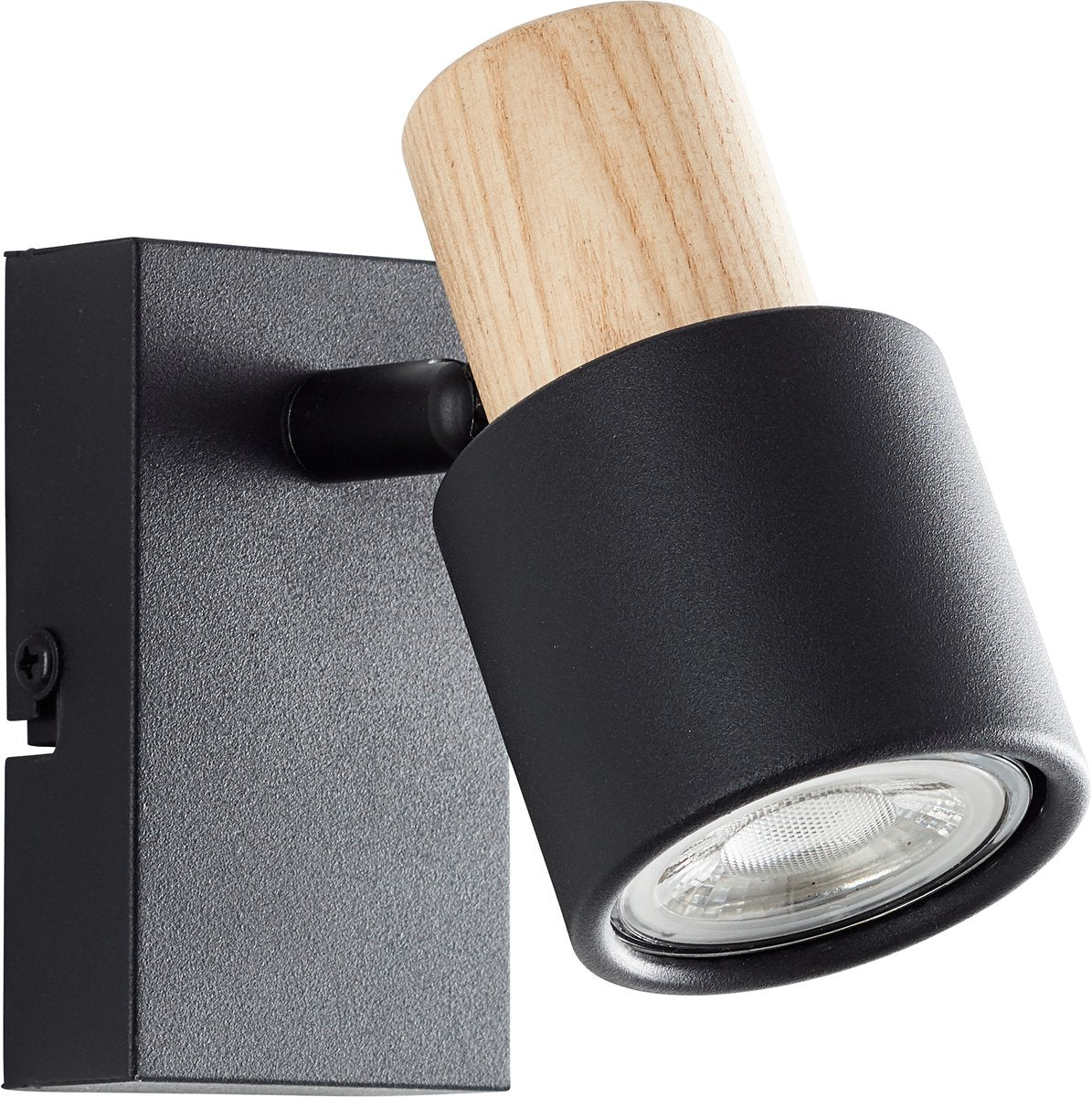 Brilliant pini - applique - gu10 max 1x10w - bois noir