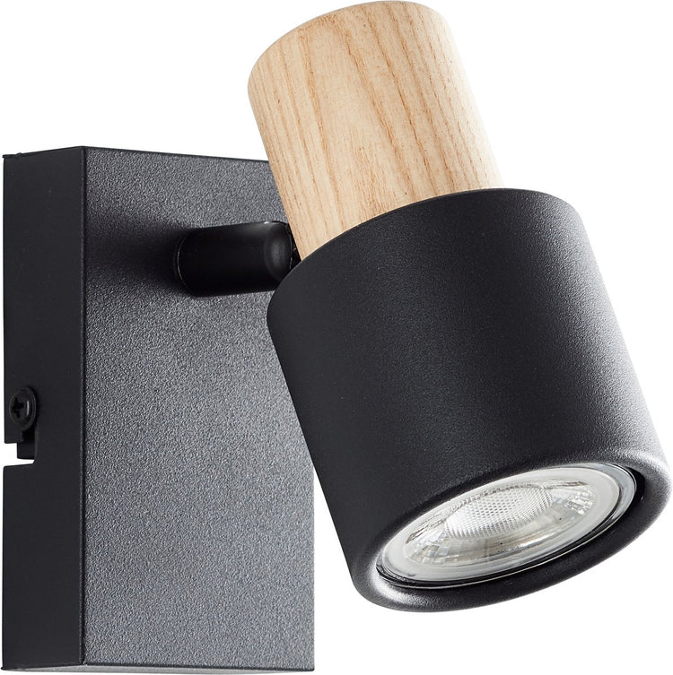 Brilliant pini - applique - gu10 max 1x10w - bois noir