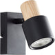 Brilliant pini - applique - gu10 max 1x10w - bois noir