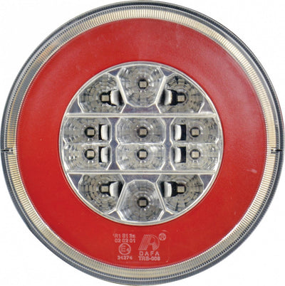 Feu arrière LED Carpoint - 12 24 volts - 3 fonctions - feu stop, feu arrière clignotant - fixation à vis pour fils de liaison montés - diamètre 140 mm